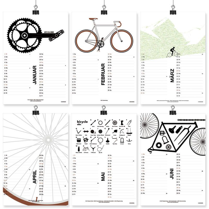 Fahrrad Kalender illustration