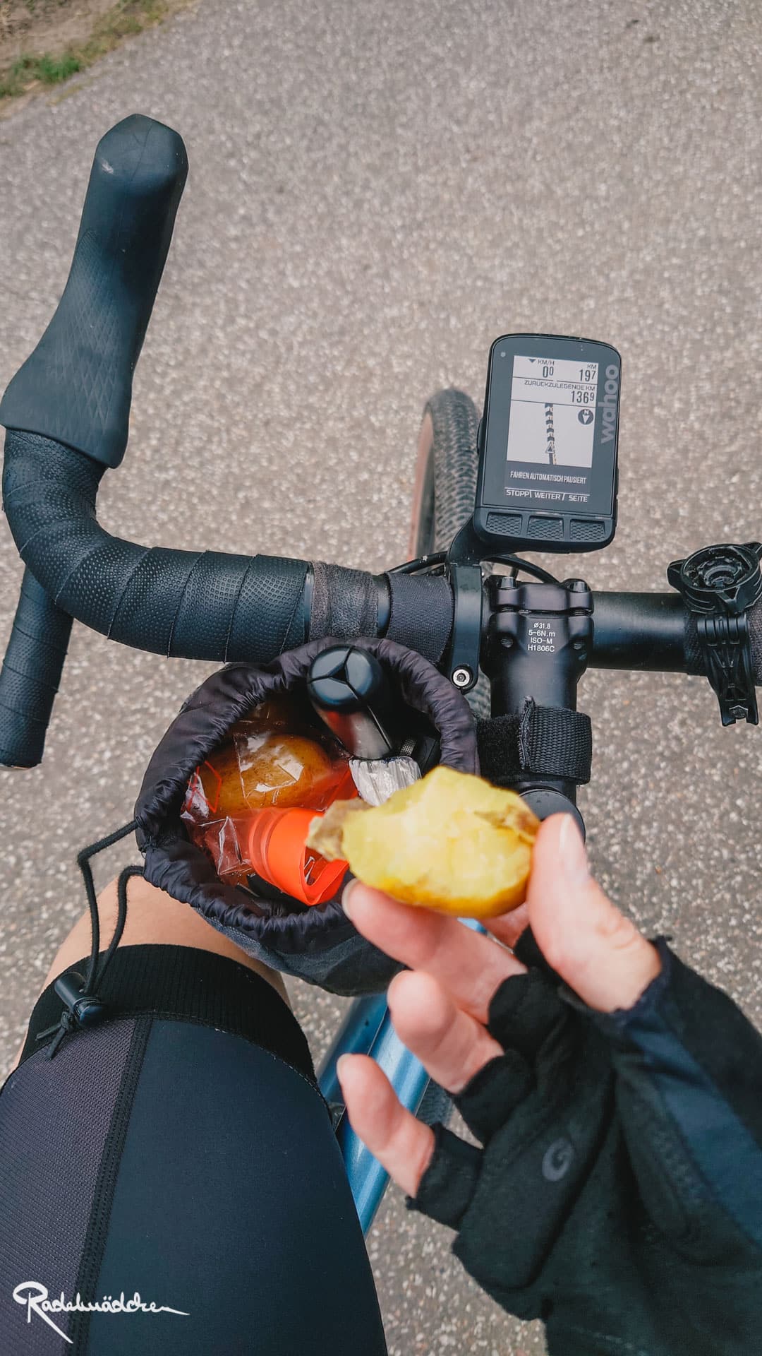 Fahrradlenker mit Snack Bag