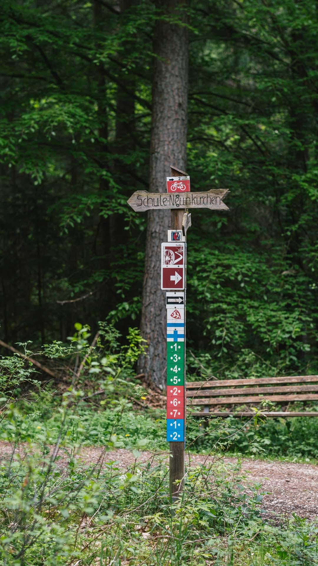 Schilder im Wald