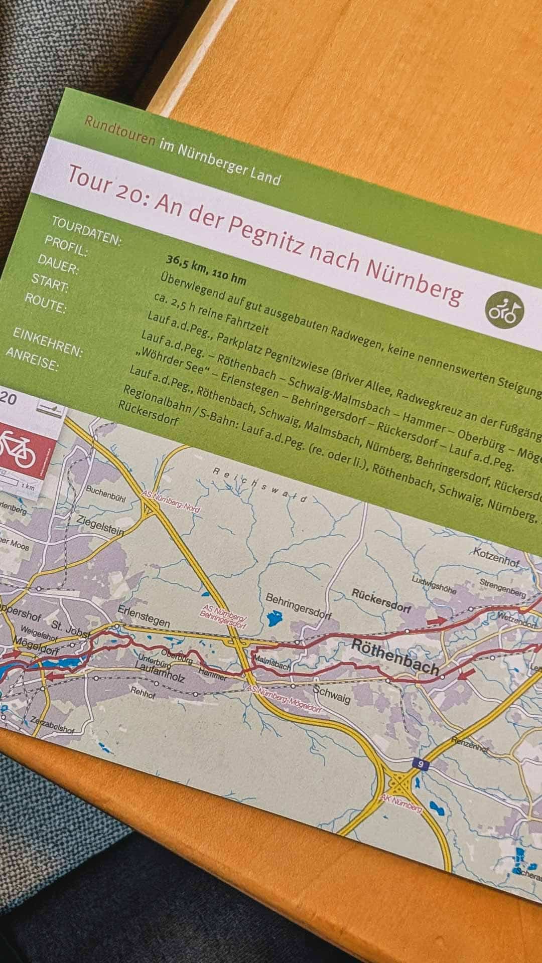 Prospekt mit Radtour